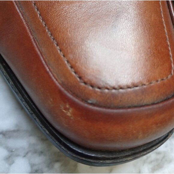 Aston Grey Pinnacle Genuine Leather Toffee Color Dress Shoe Size 9.5 - Picture 12 of 13